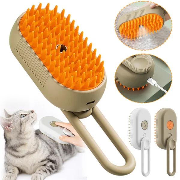 3 In 1 Electric Spray Cat Hair Brushes For Massage - Image 2