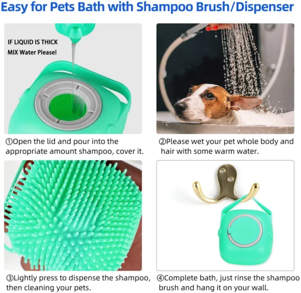 Pet Shampoo Silicone Massage Brush - Image 6