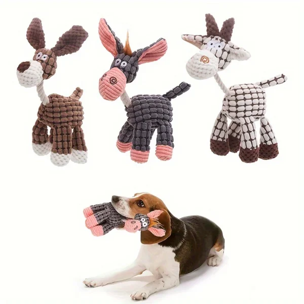 Cute Soft Durable Stuffed Plush Dog Chew Toys - Image 4